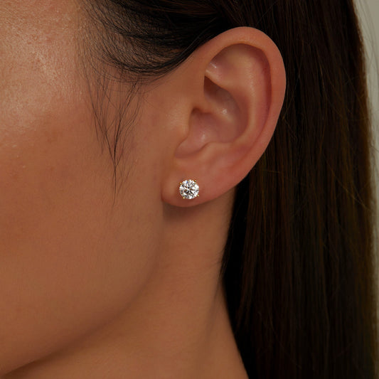 4 CTW 4 Prong Stud Earrings