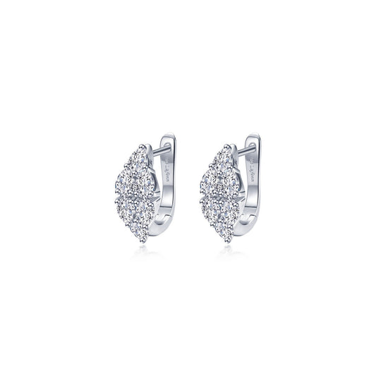 Cluster Huggie Hoop Earrings
