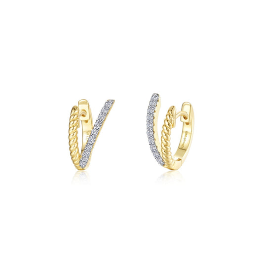 Eternal Weave Huggie Earrings