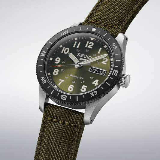 Seiko 5 Sports Field Series Green Dial Green Band Automatic 41mm Men's Watch HDB008