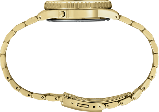 Seiko Essentials All Yellow Gold Tone Black Dial Digital Quartz 37mm Men's Watch HFL003