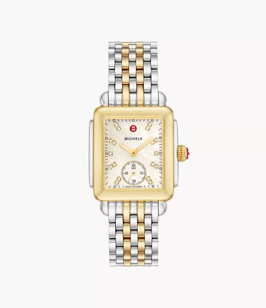 Michele Deco Mid Two-Tone 18K Gold-Plated Diamond Dial Watch MWW06V000042