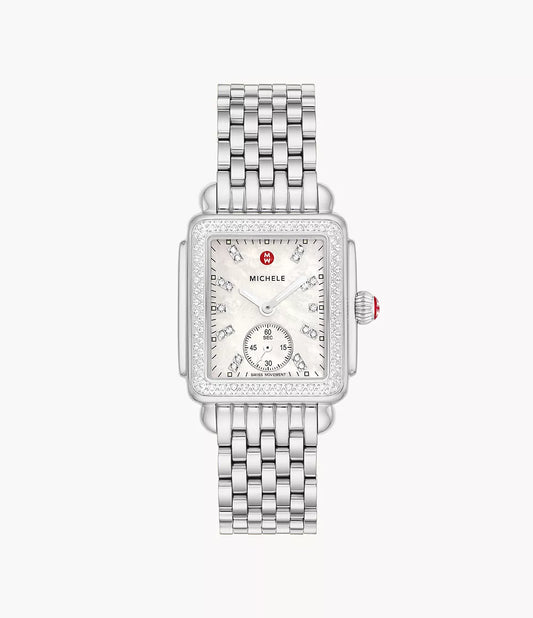 Michele Deco Mid Diamond Stainless Steel Watch MWW06V000122
