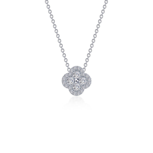 0.65 CTW Halo Necklace