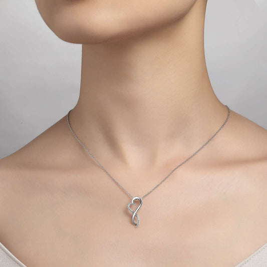 Infinity Heart Pendant Necklace