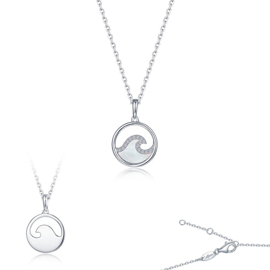 Seafoam Mother Of Pearl Pendant Necklace