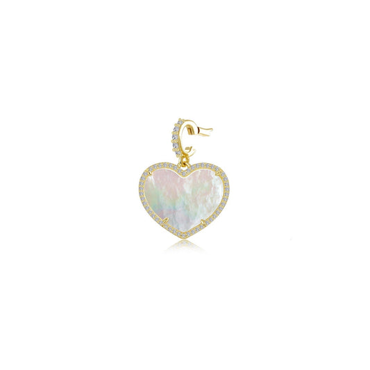 Pearlescent Heart Pendant Charm