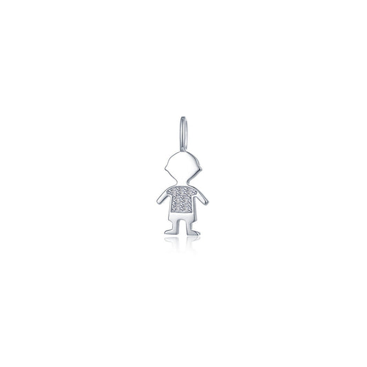 Silhouette Boy Pendant Charm