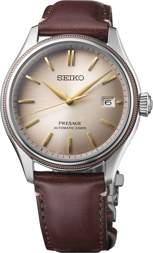 Seiko PRESAGE CLASSIC SERIES UPCYCLED LEATHER STRAP LIMITED EDITION Watch SPB529