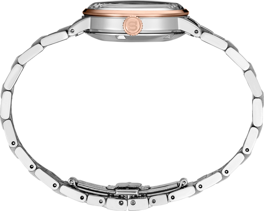 Seiko Presage Pink Dial Rose Gold Accents Automatic 30mm Ladies' Watch SRE012