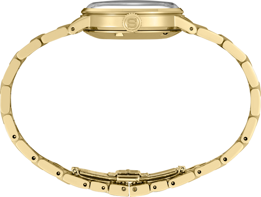 Seiko Presage Cocktail Time All Gold Tone Automatic 30mm Ladies Watch SRE018