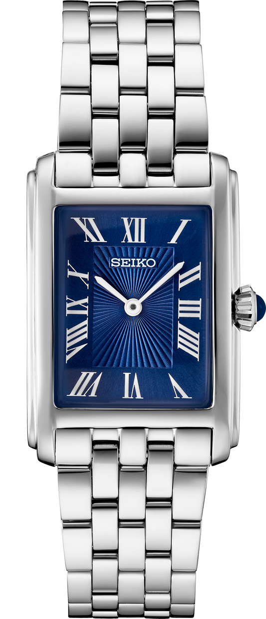 Seiko Essentials Blue Dial Roman Numerals Quartz 22.2mm Ladies' Watch SWR085