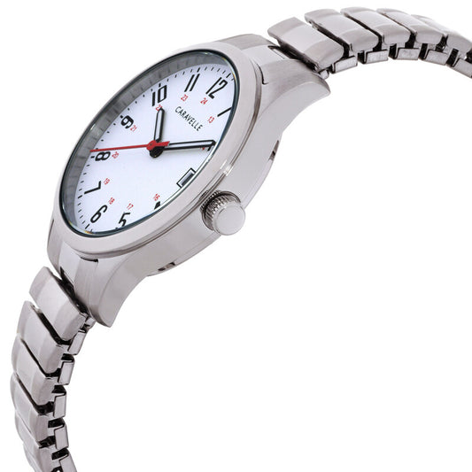 Caravelle Bulova Quartz White Dial Women's Watch 43M119