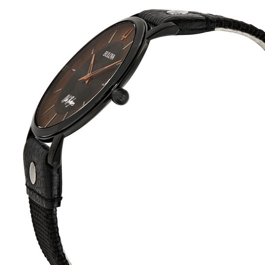 Bulova Quartz Woodgrain Dial Men's Watch 98A222