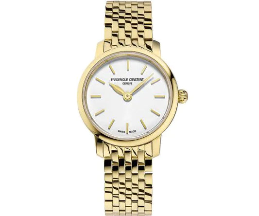 Frederique Constant Ladies Watch Classics slimline ladies mini gold 25mm 3ATM FC-200S5B