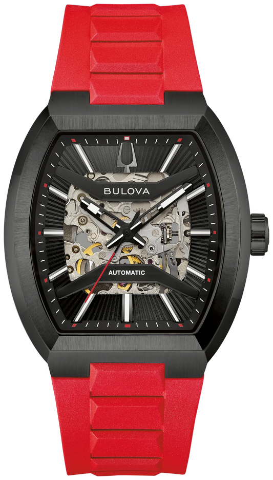 Bulova Maquina Rubber Strap Watch 98A341