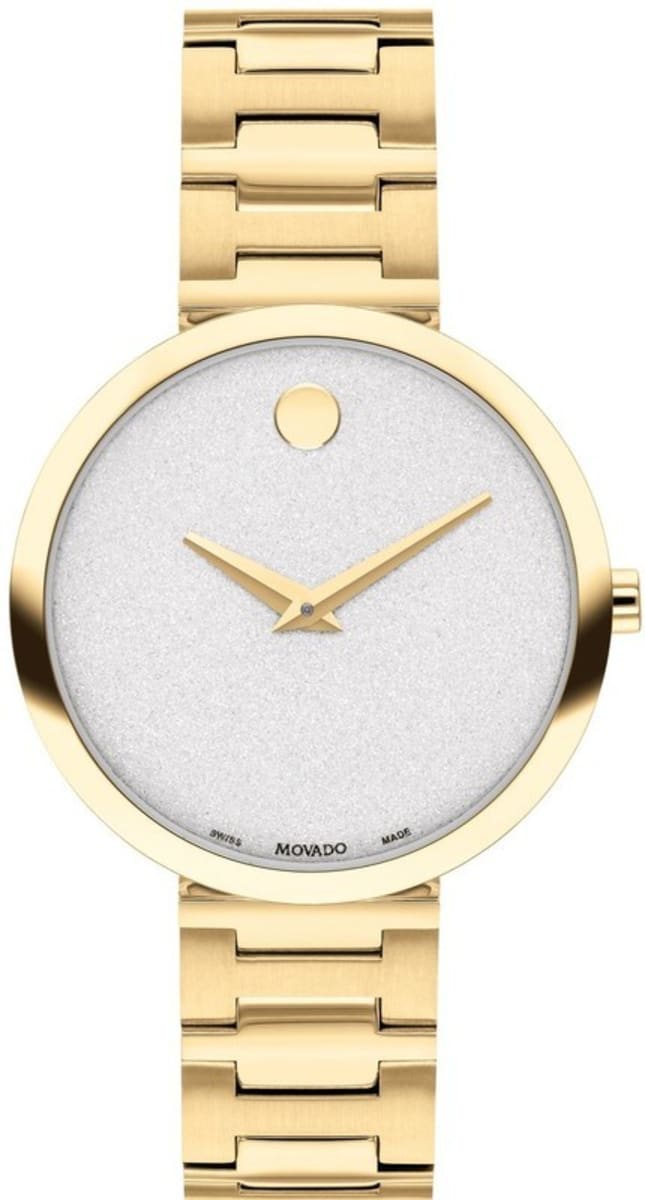 Movado Museum Classic White Dial Gold Steel Women's Watch 0607519