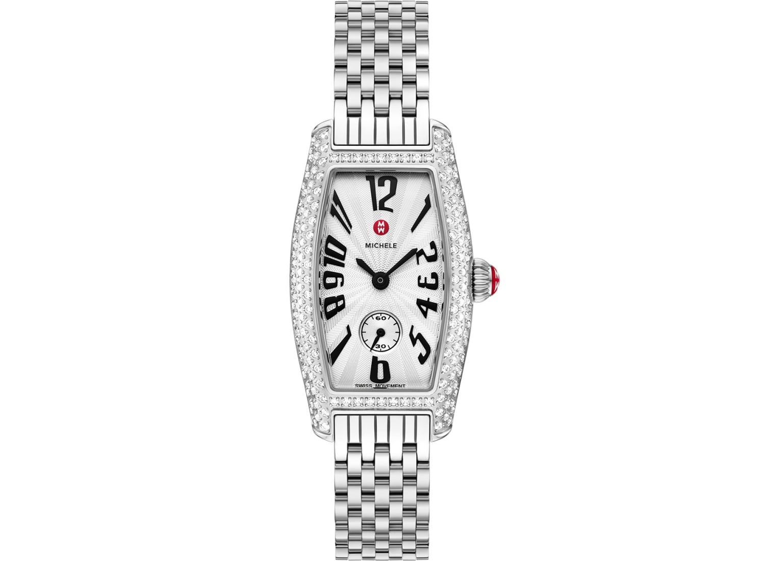 Michele Coquette Diamond Stainless Steel Special Edition Watch 32mm with White Dial MWW08B000285