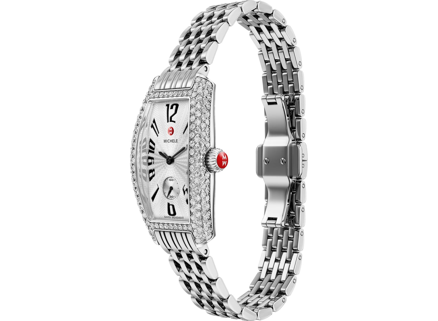 Michele Coquette Diamond Stainless Steel Special Edition Watch 32mm with White Dial MWW08B000285