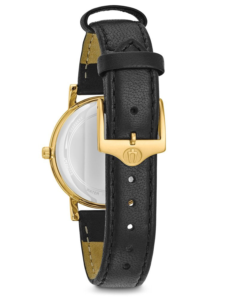 Bulova Classic Gold-Tone Leather Watch 97L159