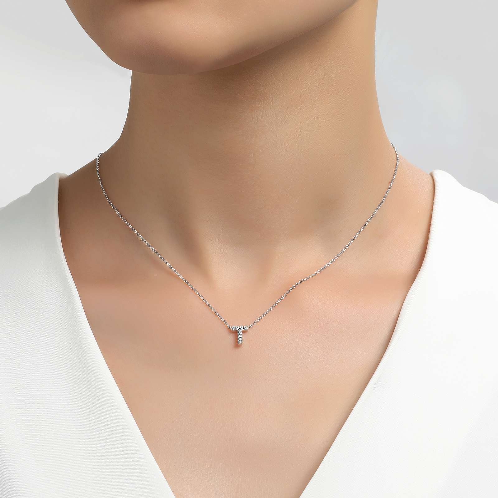 Letter E Pendant Necklace