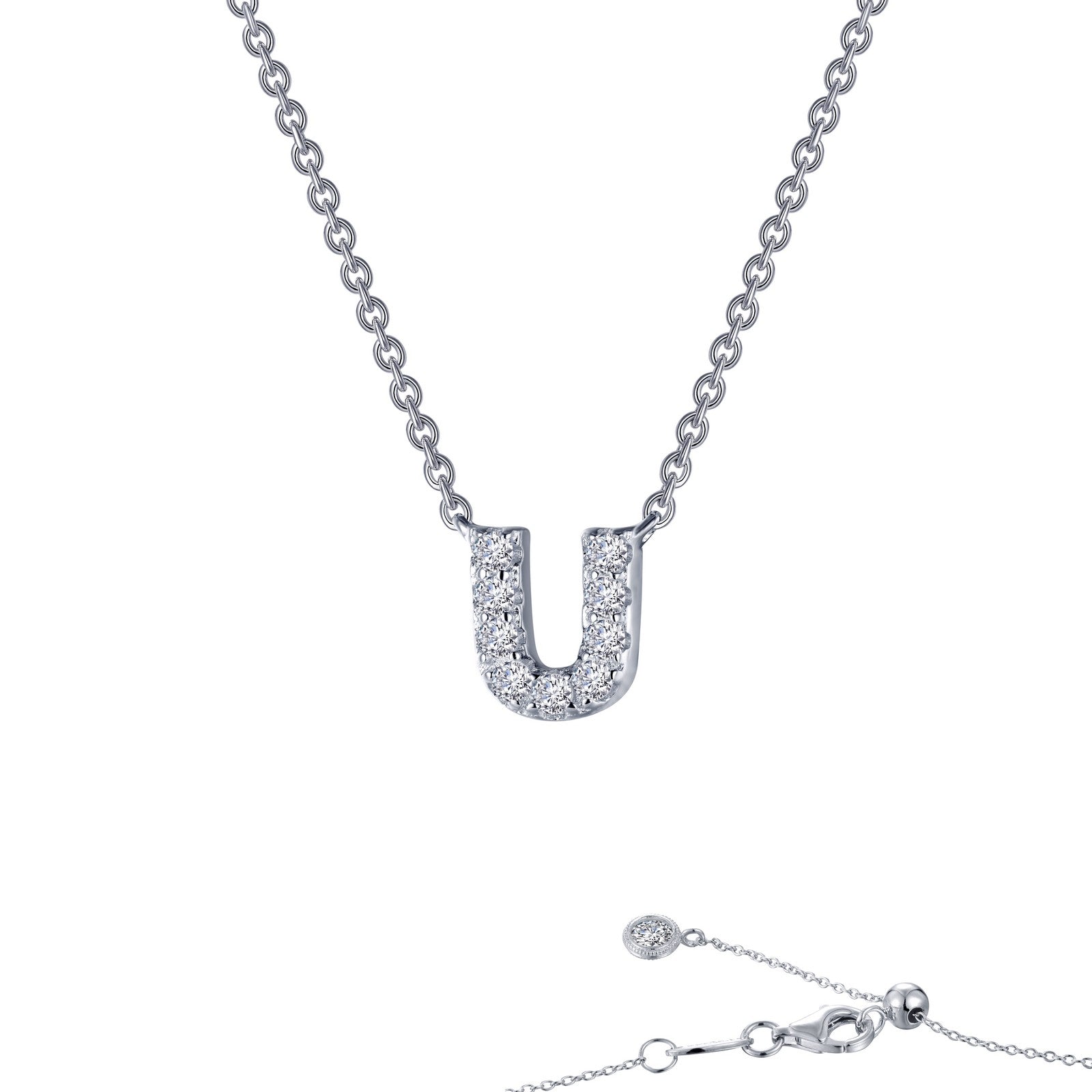 Letter E Pendant Necklace