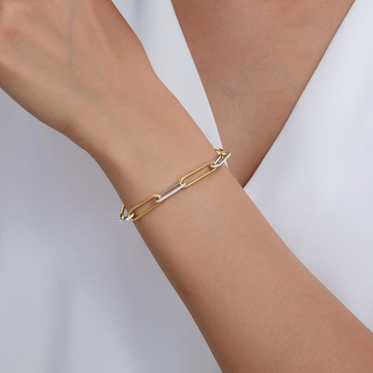 1.65 CTW Paperclip Bracelet