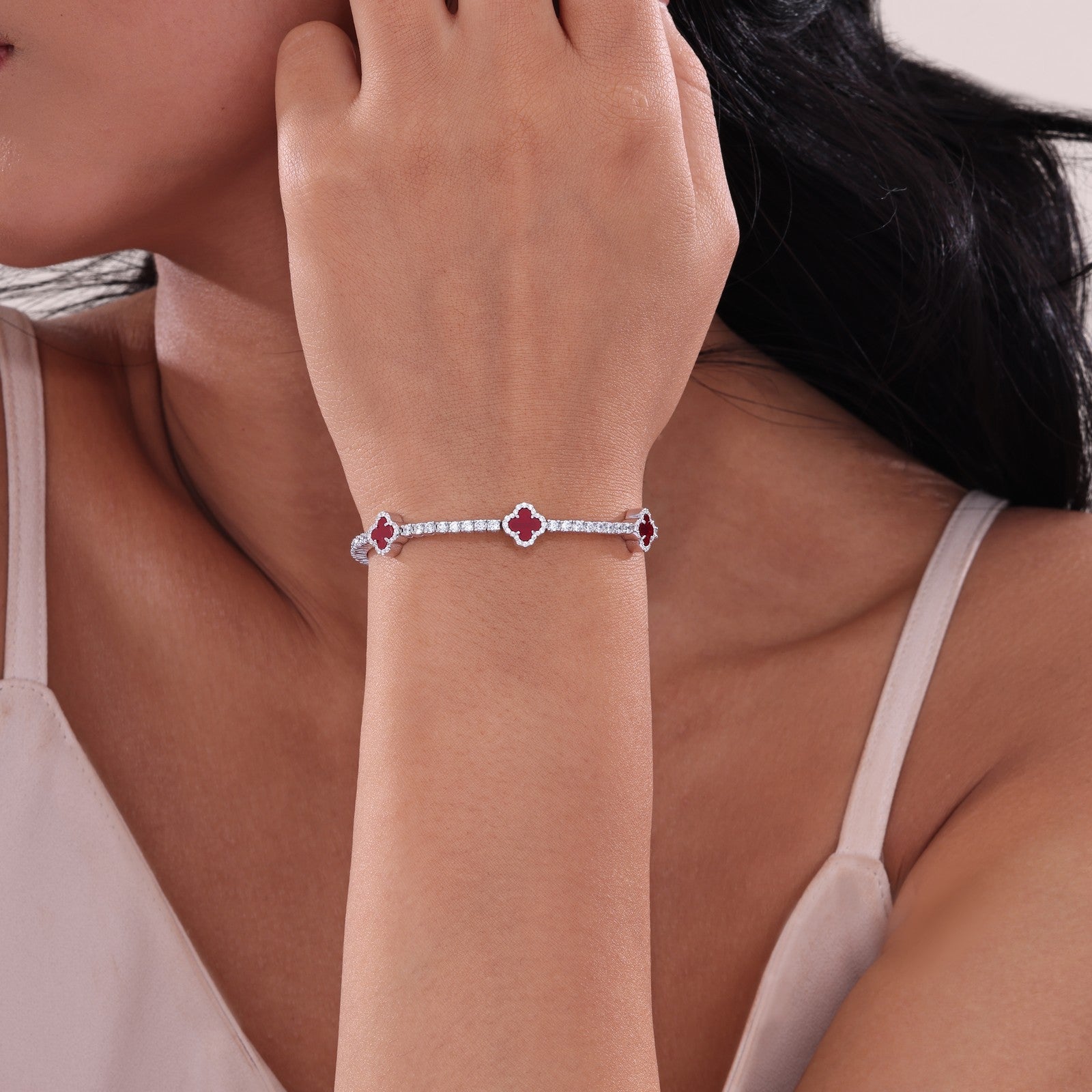 2.4 CTW Flexible Station Tennis Bracelet