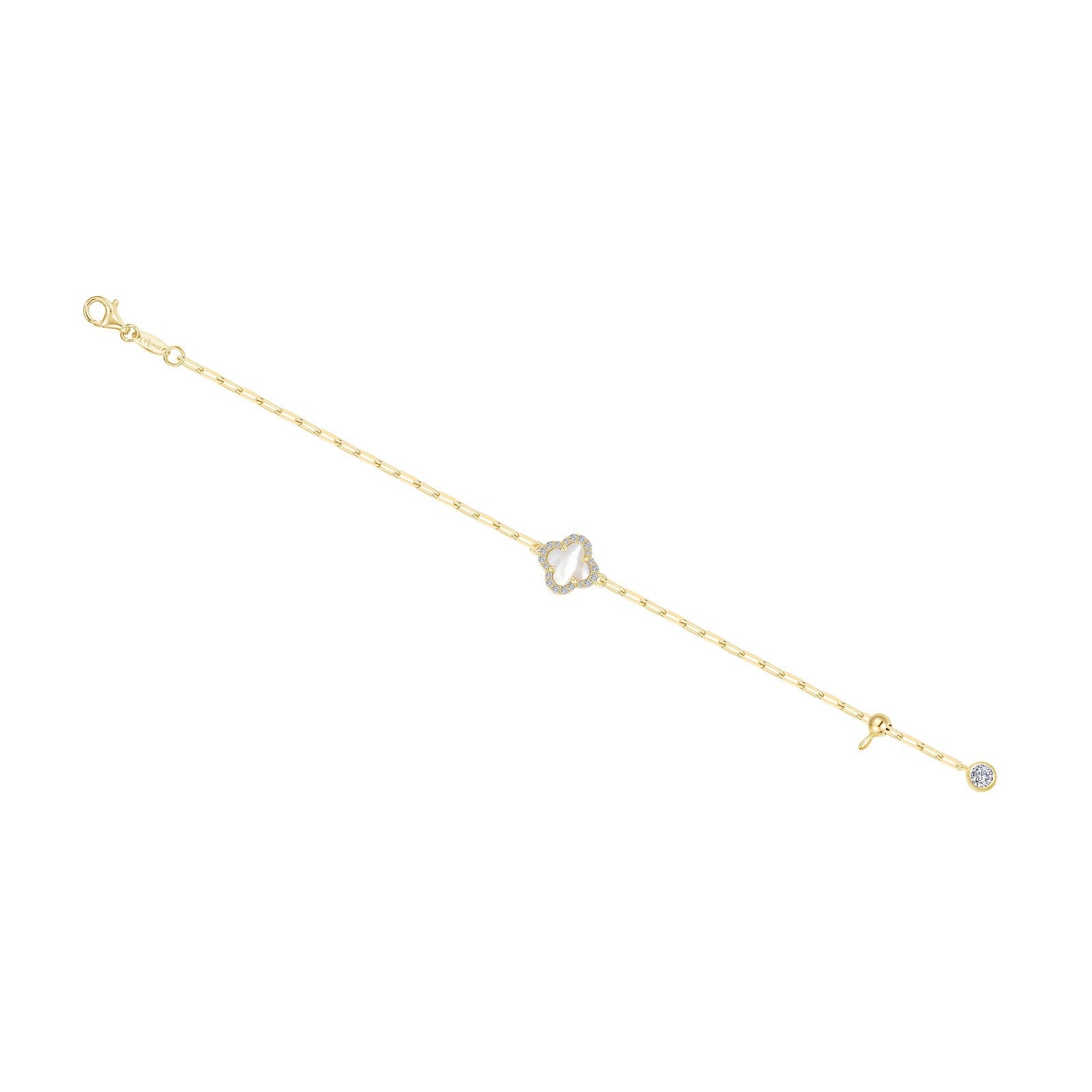 Mother-Of-Pearl Paperclip Bracelet