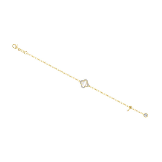 Mother-Of-Pearl Paperclip Bracelet