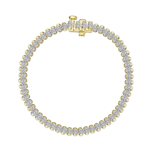 3 CTW Aria Half- Bezel Tennis Bracelet