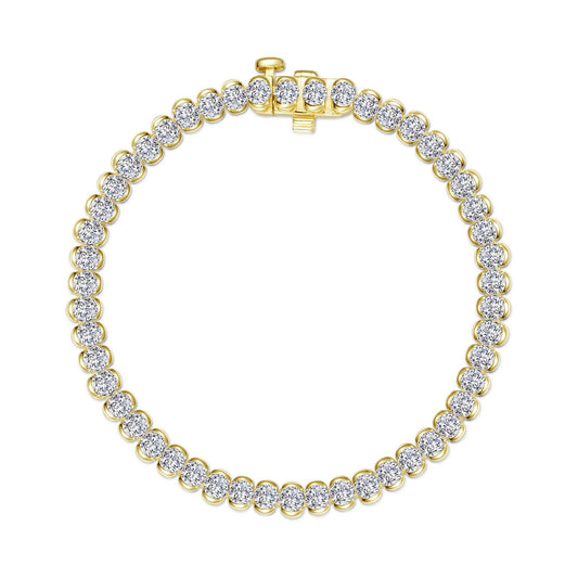 5.5 CTW Aria Half- Bezel Tennis Bracelet