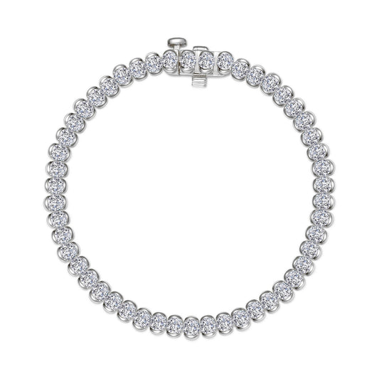 5.5 CTW Aria Half- Bezel Tennis Bracelet