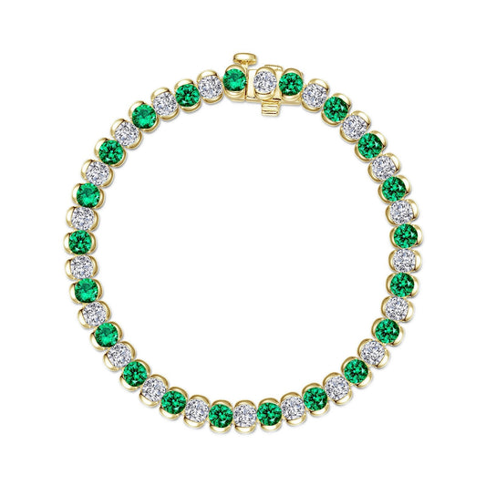 7.5 CTW Aria Half-Bezel Tennis Bracelet