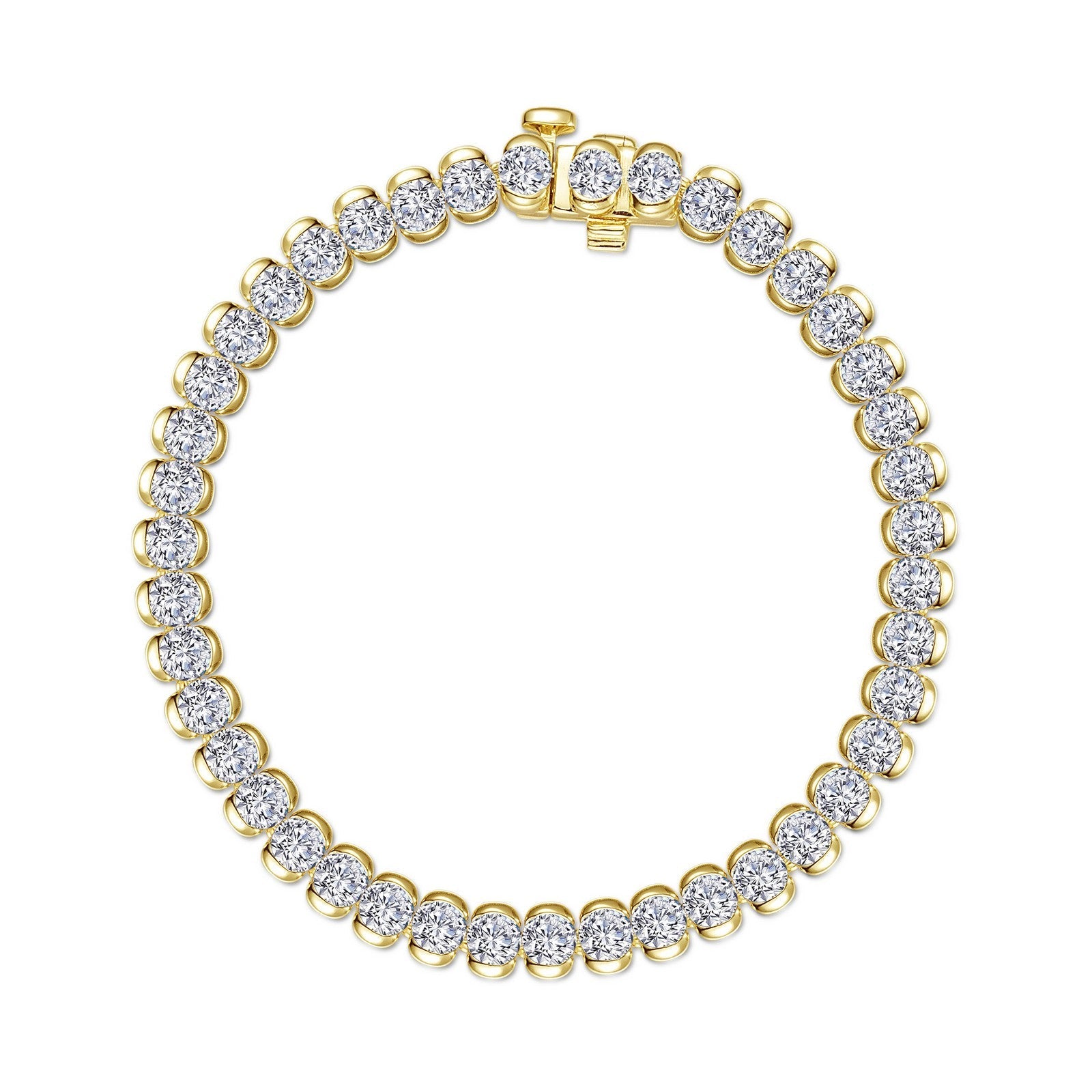 7.5 CTW Aria Half-Bezel Emerald Tennis Bracelet