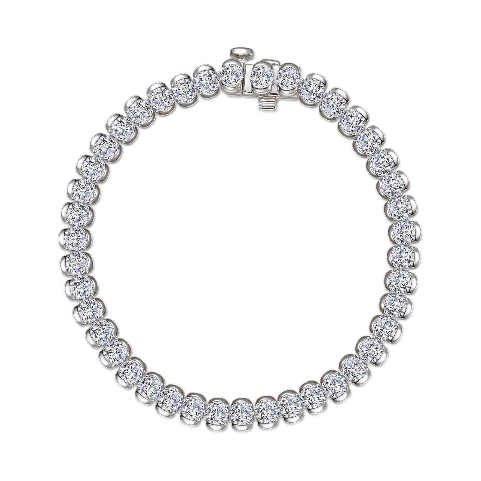 7.5 CTW Aria Half-Bezel Emerald Tennis Bracelet