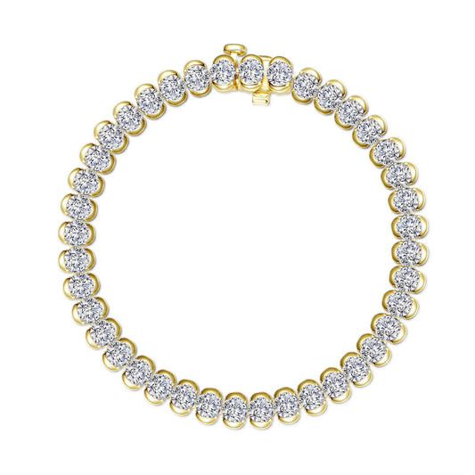 8 CTW Aria Half- Bezel Tennis Bracelet