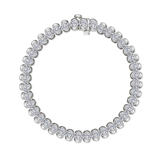 8 CTW Aria Half- Bezel Tennis Bracelet