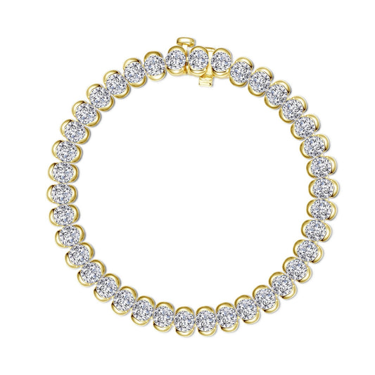 9.5 CTW Aria Half- Bezel Tennis Bracelet