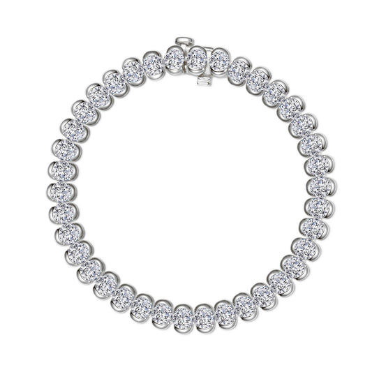 9.5 CTW Aria Half- Bezel Tennis Bracelet