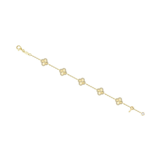 Gold Clover Motif Bracelet