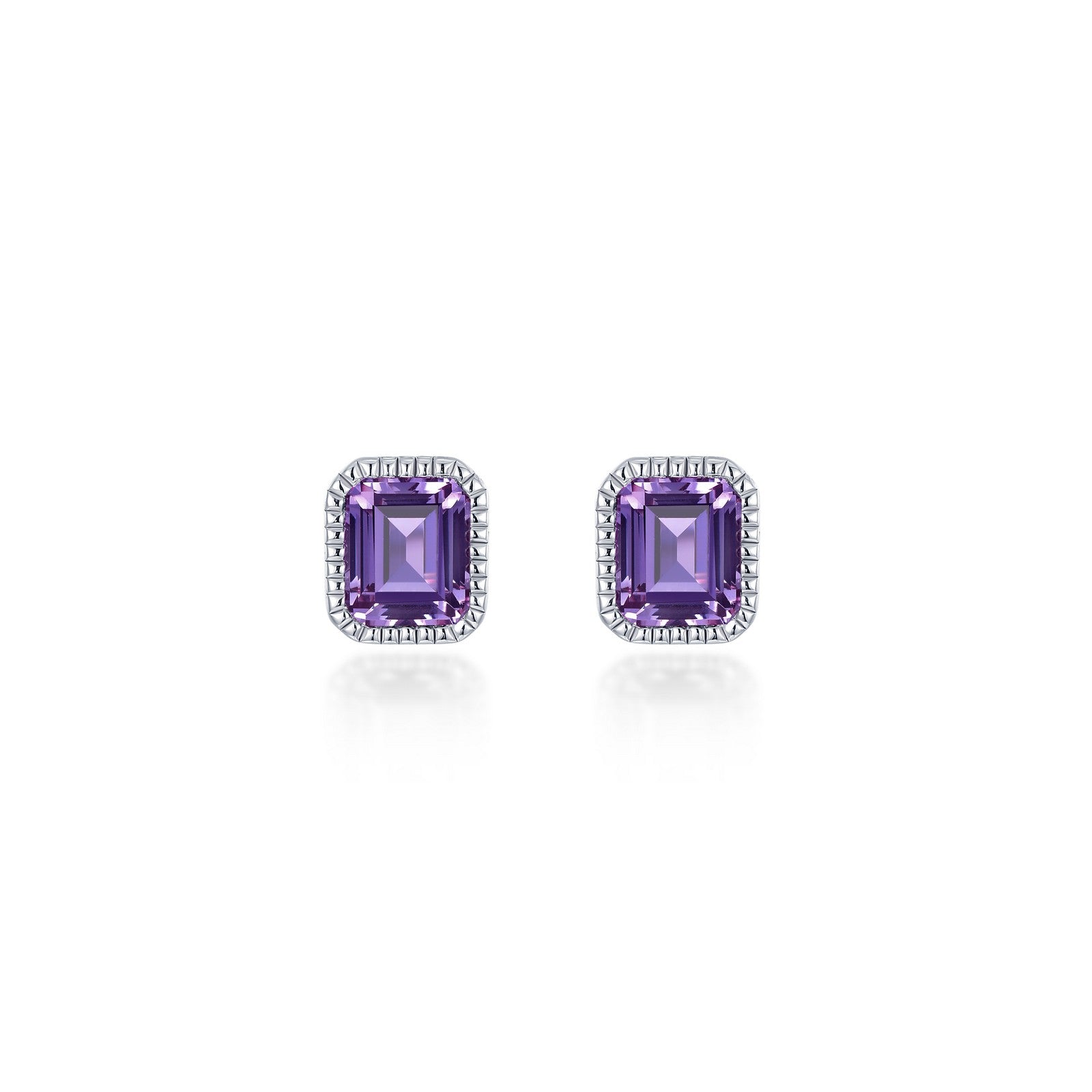 December Birthstone Solitaire Stud Earrings