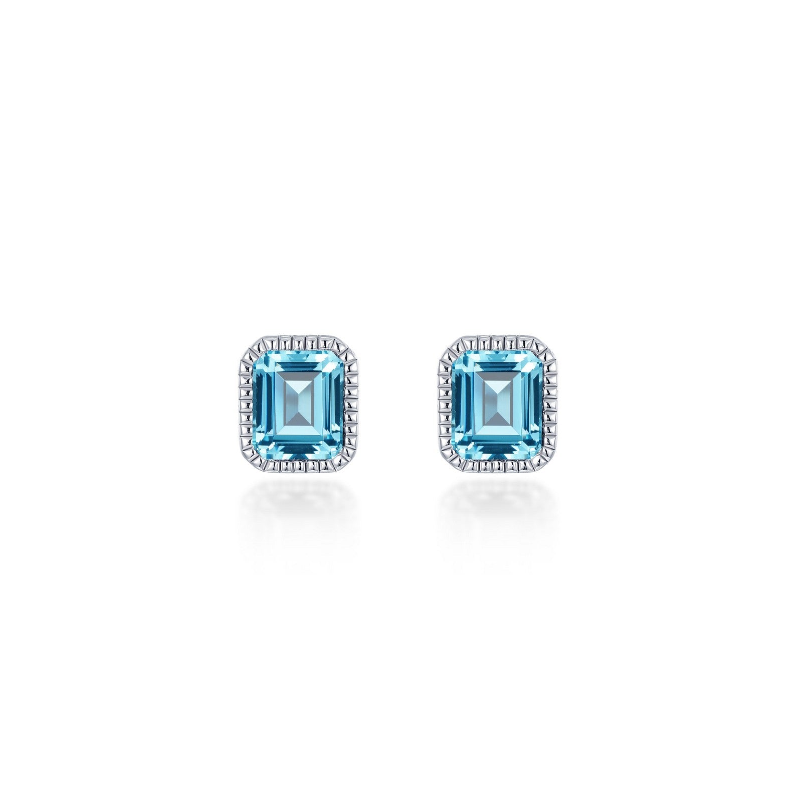 May Birthstone Solitaire Stud Earrings