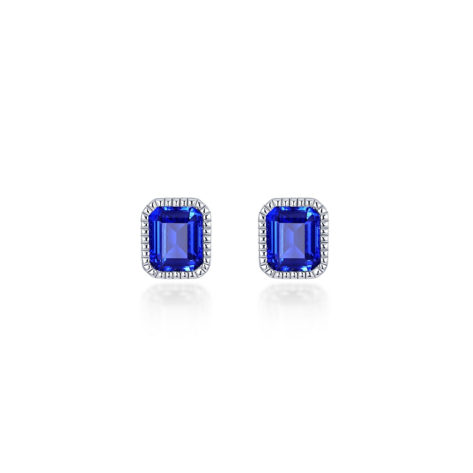 April Birthstone Solitaire Stud Earrings