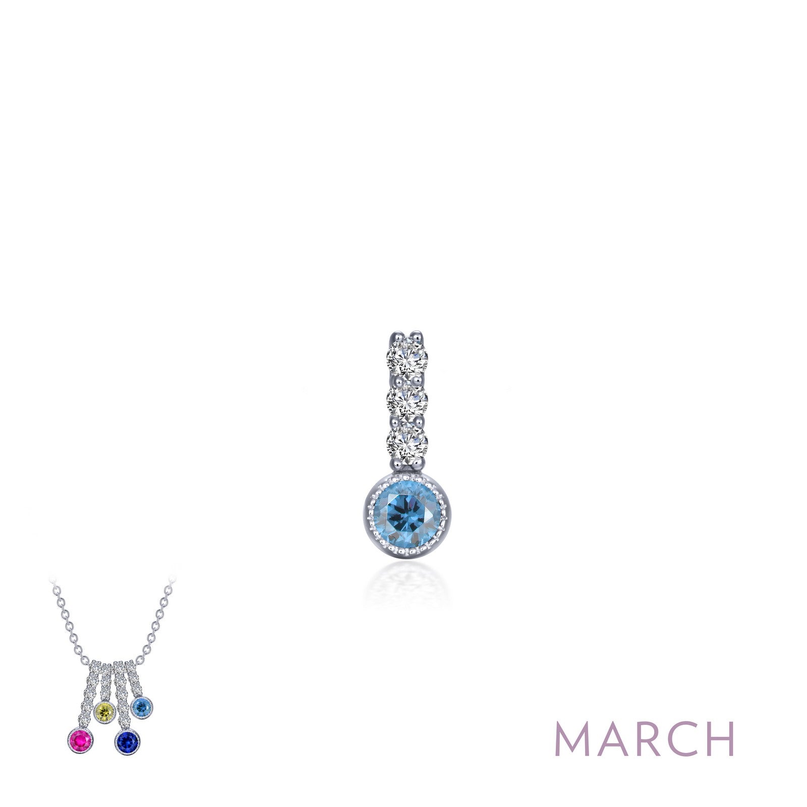 April Birthstone Love Pendant