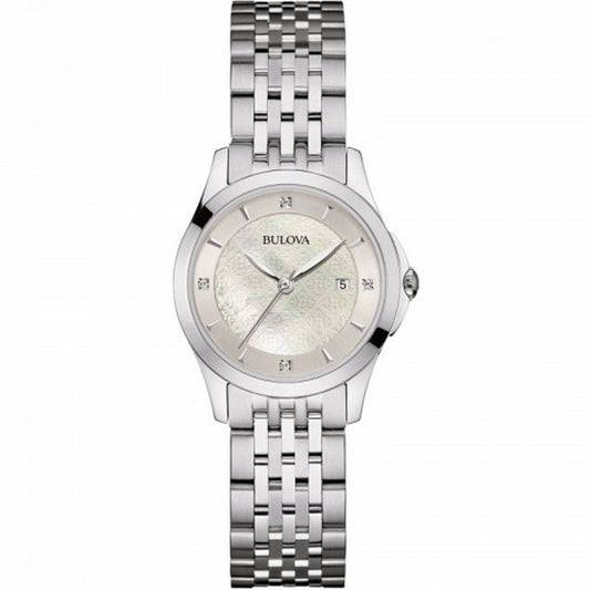 Bulova Women's Diamond Mother of Pearl Quartz Watch 96P160