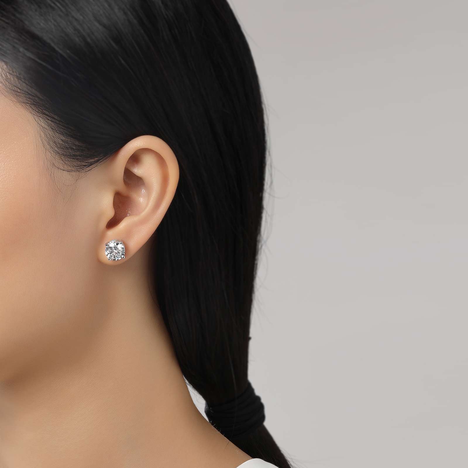5.5 CTW Solitaire Stud Earrings
