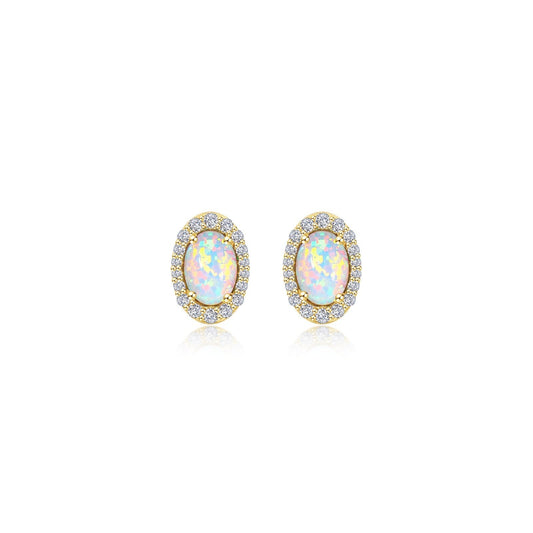 Vintage Inspired Oval Stud Earrings