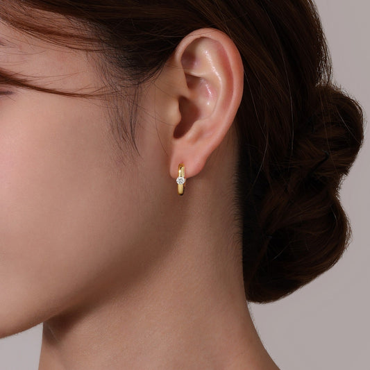 High Polished Huggie Earrings