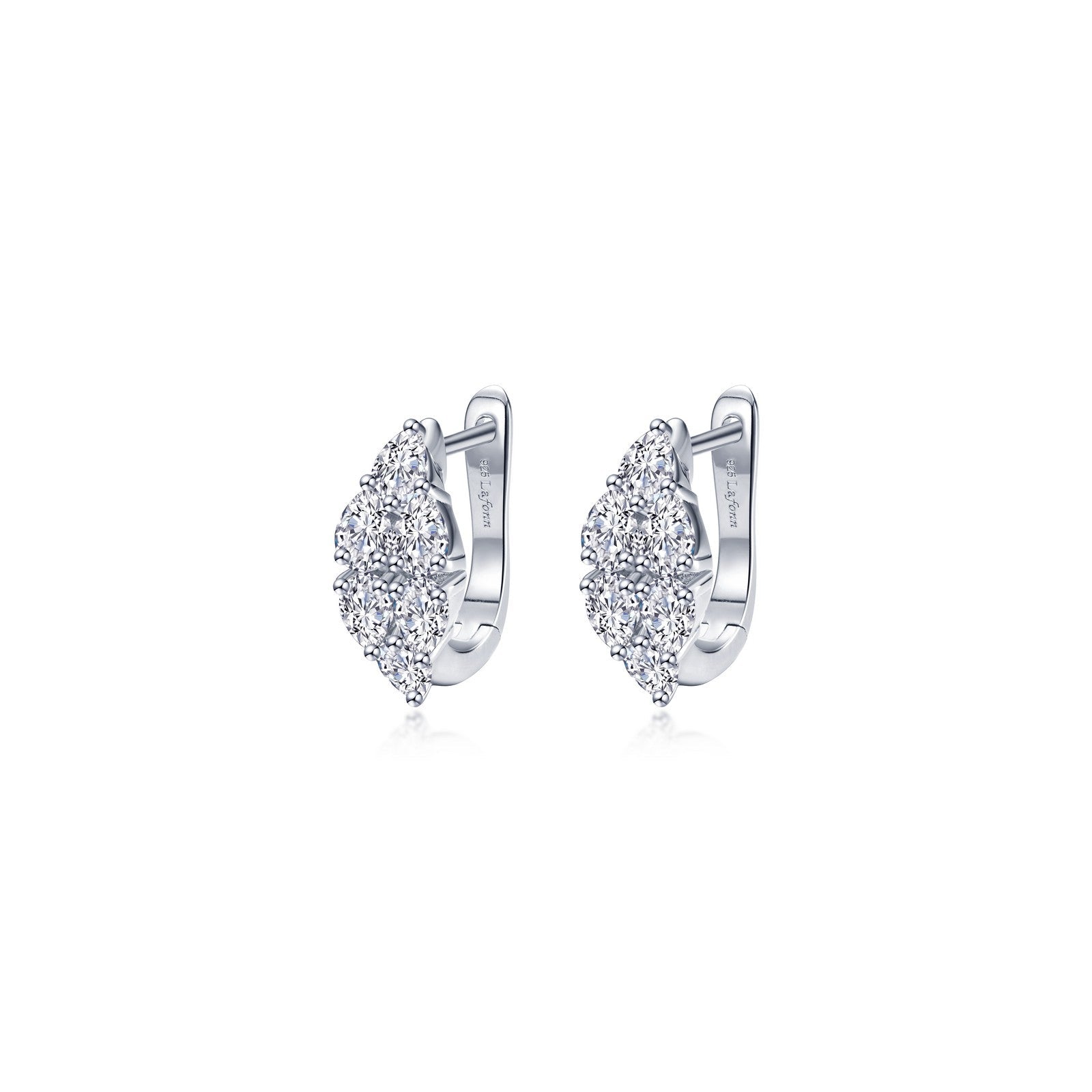 Cluster Huggie Hoop Earrings
